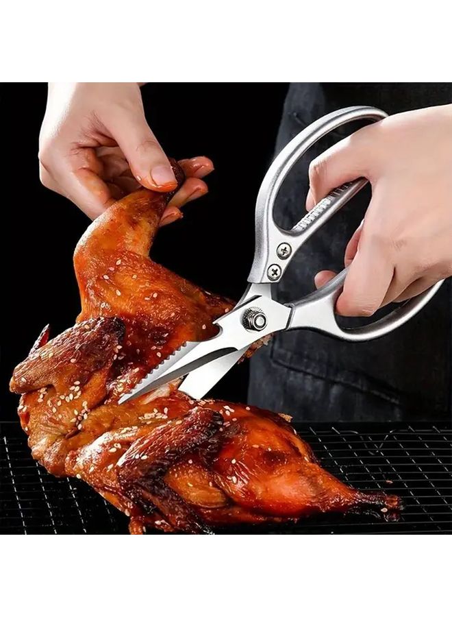 Professional 8 5 Inch Stainless Steel Kitchen Scissors With Aluminum Alloy Handle - Image 2